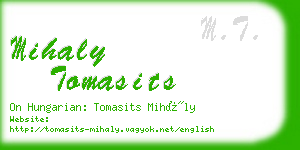 mihaly tomasits business card